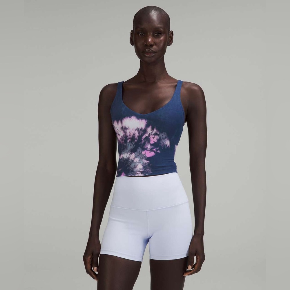 Lululemon Align Tank Top in the Circulate Tie Dye Mineral Blue Multi color